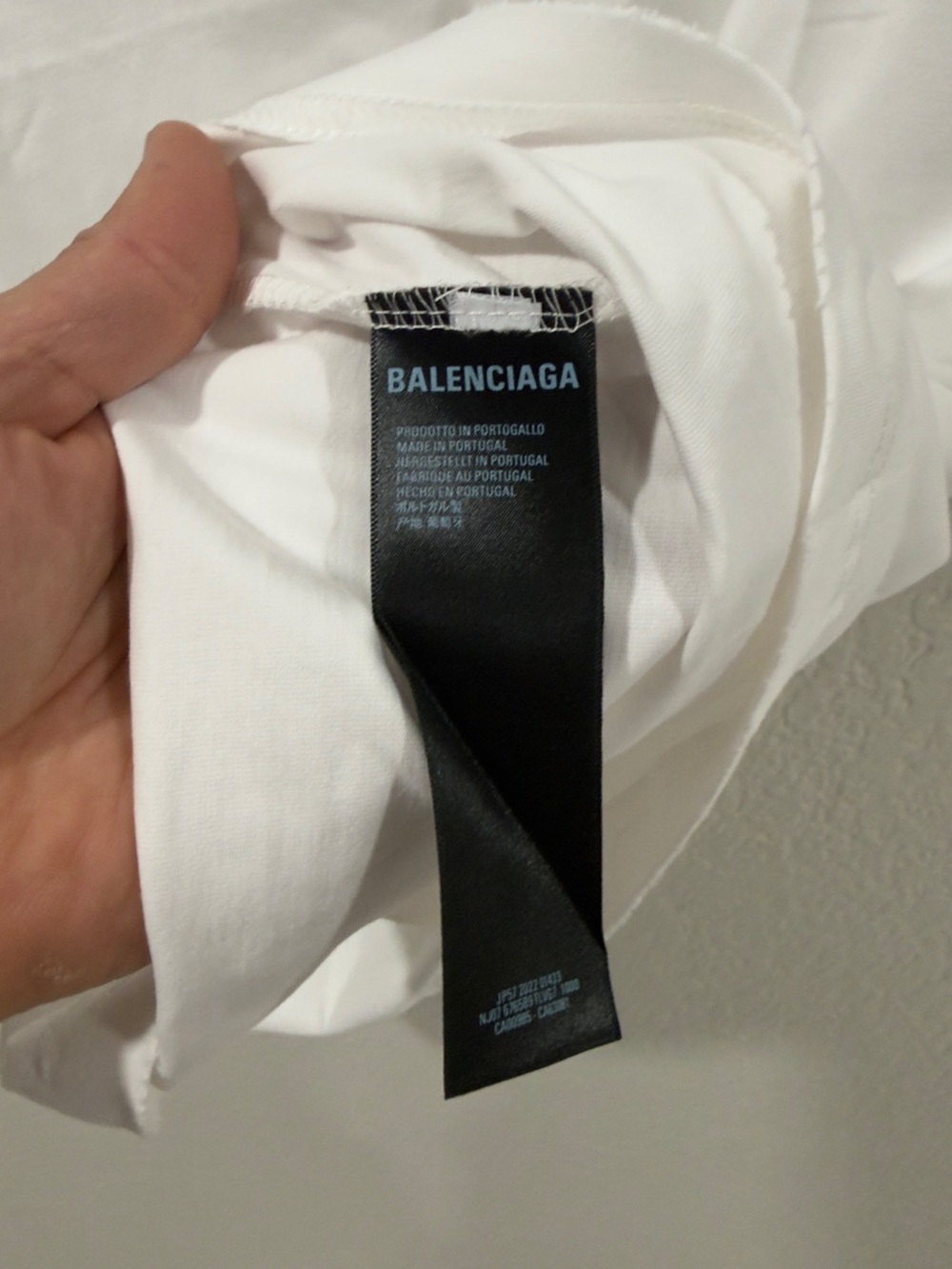 Balenciaga White T-Shirt with Black Flame Logo large oversized - Picture 4 of 4